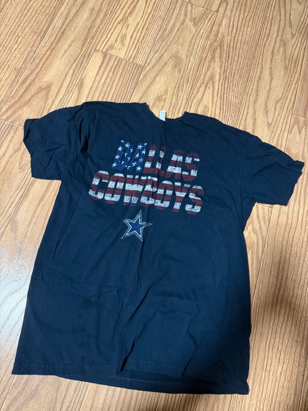 Dallas Cowboys Navy Graphic Tee with Flag Print
